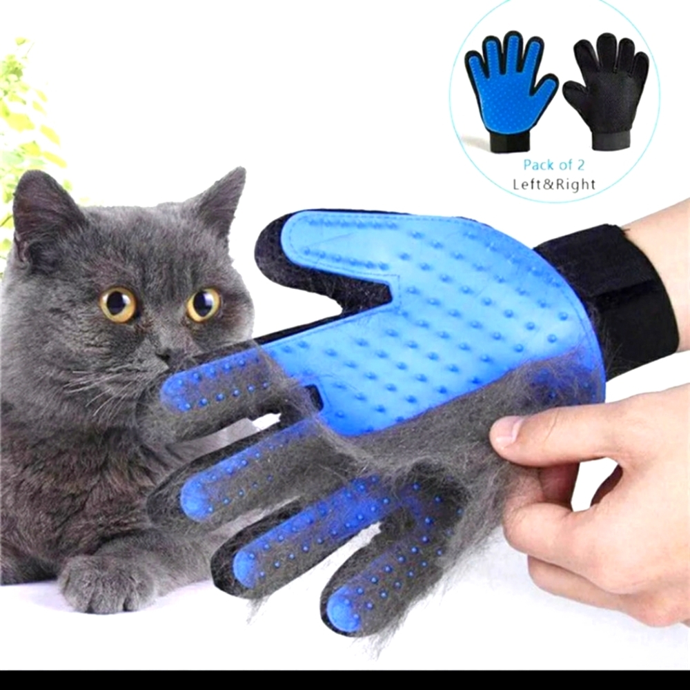 Pet hair removal gloves 2pc